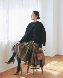 ⭐︎SEVENTEN フロッキードットチュールスカート⭐︎ - メルカリ