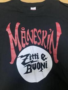 マネスキン　Tシャツ MANESKIN マネスキン Tシャツ バンドTシャツ ブラック LIVE AT
