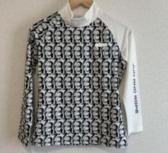 JUN&ROPE ジュンアンドロペ モックネック 長袖Tシャツ 総柄