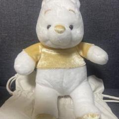【新品未使用】くまのぷーさん ぬいぐるみ（白/金）ディズニーストア限定