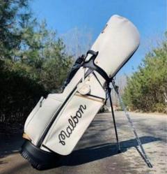マルボン Malbon golf ゴルフバッグ キャディバッグ ホワイト