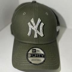 若者の大愛商品 NEWERA メルカリ - ［オリーブ］ デコキャップ スワロフスキー 帽子