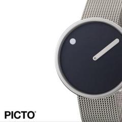 【美品】PICTO 腕時計 シルバー ブラック