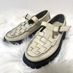 ＜CASTELLANO ＞MESH ローファー ホワイト ローファー　38 CASTELLANO ＞MESH ローファー ホワイト ローファー 38