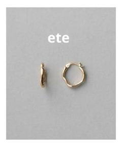 ete フープピアス　イエローゴールド