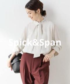 Spick&Span【タグ付未使用】ジャガードボウタイブラウスF 長袖