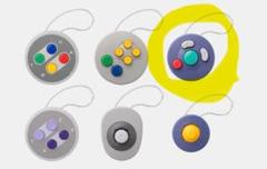 ニンテンドーコントローラーボタンコレクション　ゲームキューブABXYボタンのサムネイル