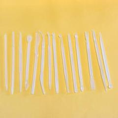 プラスチッククラフト 粘土モデリングツール シェーピングと彫刻用 (クリア)