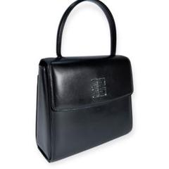 【良品】GIVENCHY ジバンシー　4Gロゴ　フォーマルハンドバッグ　ブラック