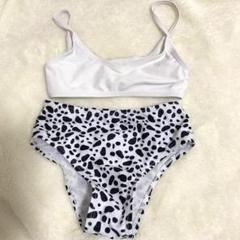 牛柄セパレート水着 Amazon.co.jp: [Regoss] スクール水着 女の子 セパレート 牛柄
