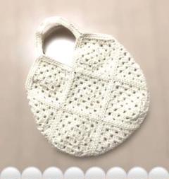 早い者勝ち、！！グラニースクエア❤️ハンドメイド❤️手提げバック❤️ナチュラル