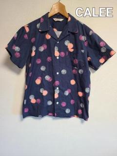 CALEE キャリー 長袖フェザー総柄アムンゼンシャツ　サイズXL CALEE(キャリー) シャツ Allover feather pattern amunzen cloth