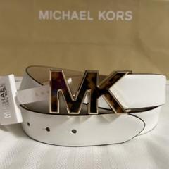 MICHAEL KORS ブラックレザーベルト MKロゴ付き Men's Designer Belts | Michael Kors [US]