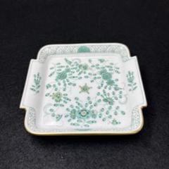 マイセン/1級品/インドの華/リッチグリーン/シュガーポット/蓋付/アンティーク マイセン/1級品/インドの華/リッチグリーン/シュガーポット/蓋付