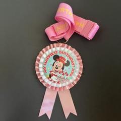 【最終値下げ】ディズニーバースデーロゼット2019 ミニー　ピンク