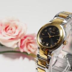 グッチ GUCCI デイト レディース 腕時計 ゴールドコンビ F435