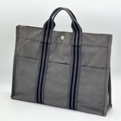 【美品】HERMES エルメス　エールライン　MM　トートバッグ　グレー