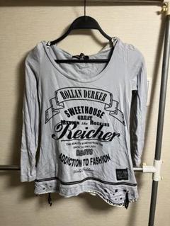 ROLAND DERKER グレー 長袖Tシャツフード付きＭサイズ