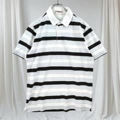 マックレガー ボーダー ポロシャツ Lサイズ スポーツウェア 白襟 メンズ 夏服