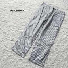 【ディセンダント】テーパードパンツ ストライプ 総柄 春夏 薄手 楽ちん 涼しい
