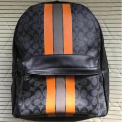 COACH チャールズ ヴァーシティ ストライプ シグネチャー バックパック