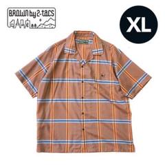 BROWN BY 2-TACS ブラウンバイツータックス リネン 半袖シャツ M BROWN by 2-tacs 