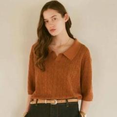 soerte マルチ カラー ジャガード ニット ポロ ブラック 2 MULTI COLLAR JACQUARD KNIT POLO/マルチカラージャガード