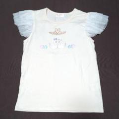 140★シャーリーテンプル★ティアードチュール袖！スワンプリントＴシャツ★