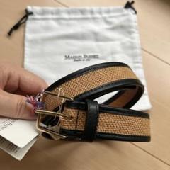 新品未使用 タグ付き　メゾンボワネ　ベルト　レザー　紐付き　太ベルト　ゴールド 新品未使用 タグ付き メゾンボワネ ベルト レザー 紐付き 太