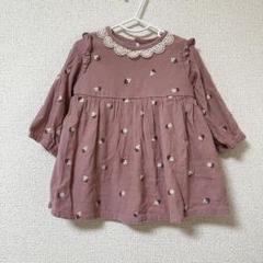 美品　petitmain ワンピース　80cm 女の子　花柄　ピンク
