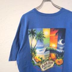 00年代　ロンジョン　RONJON サーフTシャツ　横乗り　青　美品