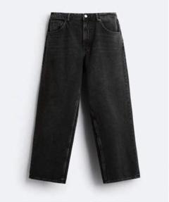 zara buggy fit denim blackのサムネイル