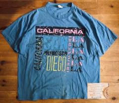 Tシャツ 古着 90s USA製 カリフォルニア お土産 スーベニア 青