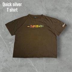 00s古着QUIKSILVERクイックシルバー Tシャツアースカラー×レゲエロゴ