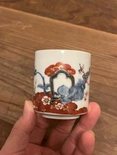人気ブランド 覗 松竹梅 色絵 酢猪口 大振 古伊万里 江戸 蕎麦 古伊万里 瑕 工芸品