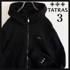 美品 06 TATRAS サイドロゴ ジップパーカー ブラック 黒 3XL TATRAS 「TATRAS」 ジップアップパーカー 3 ブラック メンズ