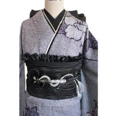 ClassicStyle】正絹モノトーン桶絞り振袖7点フルセット