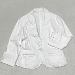 セデュイール◇テーラードジャケット リネン混 薄手 1B 羽織り フォーマル M