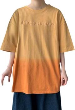 ANGELBIRDAY メンズ オレンジグラデーションTシャツ Lサイズ