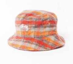 80s old stussy チェック バケットハット ビンテージ