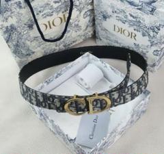 美品】Dior リバーシブルベルト ジャガード ストラップ 総柄