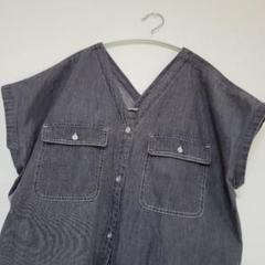 BLACKデニム シャツワンピース
