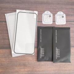 iPhone14 Plus レンズフィルム2枚+黒枠保護フィルム2枚