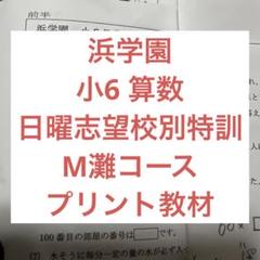 浜学園　6年　国算理　灘コース/夏期講習/日曜志望校別（一部）　2020年使用版 ☆浜学園 小6 算数 日曜志望校別特訓問題集 灘コース 7月 8月