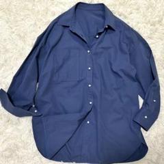 スピックアンドスパン 美品 23SS パールボタンシャツ 紺 ネイビー ゆったり Spick & Span（スピックアンドスパン）の「パールボタンドルマン