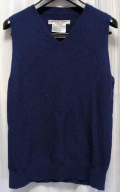 【古着】KATHARINE HAMNETT ネイビー Vネックニットベスト