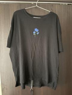 ADLER バラ刺繍 Tシャツ ブラック