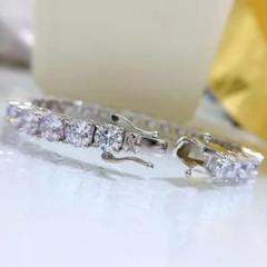 【選ばれた人のブレスレット】10ct モアサナイト×S925テニスチェーンブレス