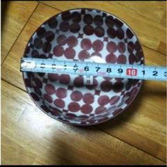 赤い点のデザインボウル 直径約20cm