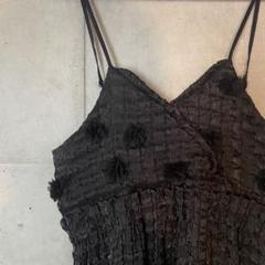 黒 ブラック レディース キャミワンピース　ロングワンピース　ドレスコーデ